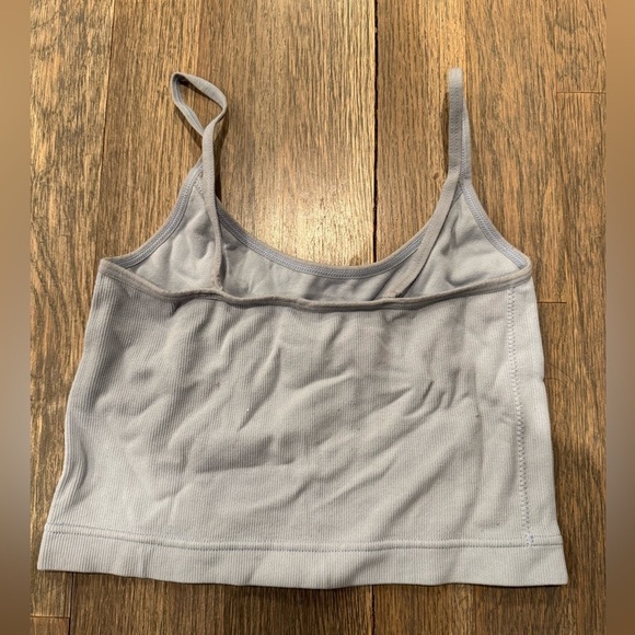 Garage Gray- blue Ribbed cropped Tank Top size small - Picture 4 of 6